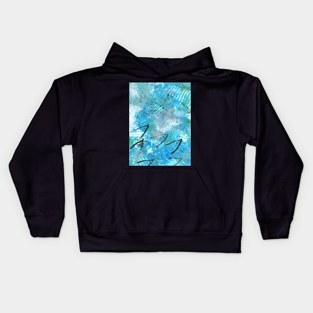 Art Acrylic artwork painting fish sea Kids Hoodie by ArtFromK